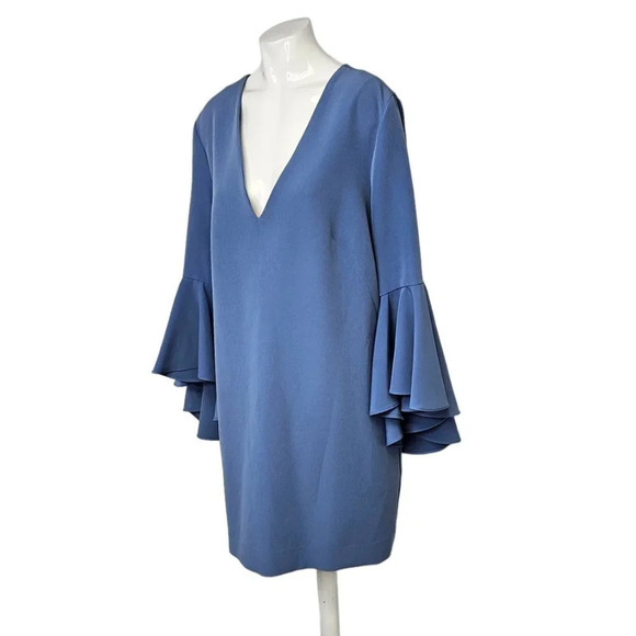 Milly Womens Nicole Bell Sleeve Shift Dress Size M - Picture 3 of 13